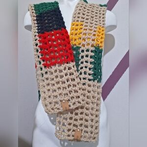 2 Tone Colorful Crochet Scarf